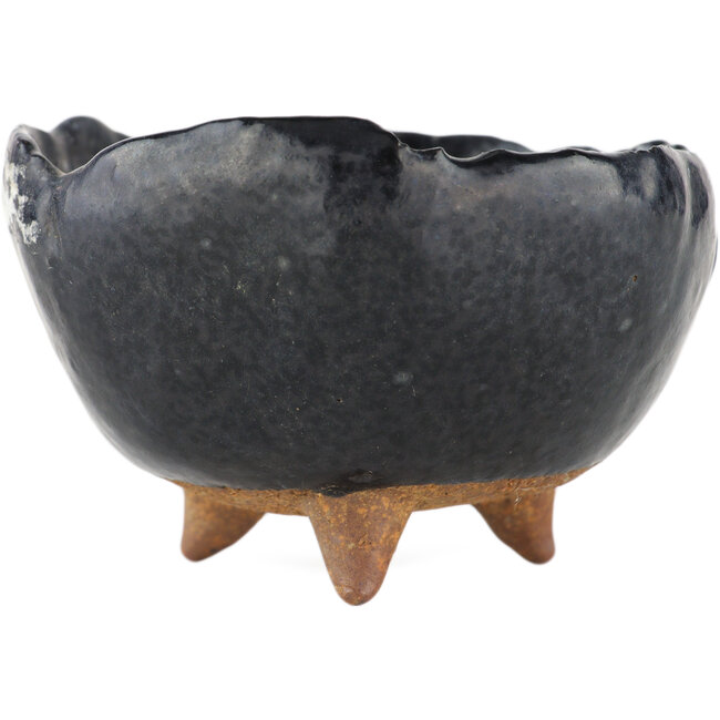 Vaso bonsai tondo nero - 90 x 90 x 55 mm