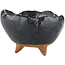 Round black bonsai pot - 90 x 90 x 55 mm