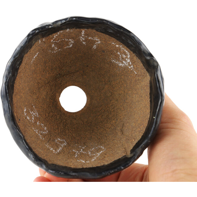 Runder schwarzer Bonsaitopf - 90 x 90 x 55 mm