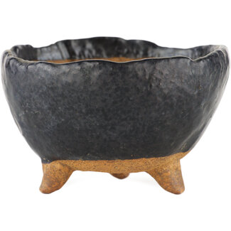 Unknown 90 mm round black pot from Japan