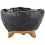 Round black bonsai pot - 90 x 90 x 55 mm