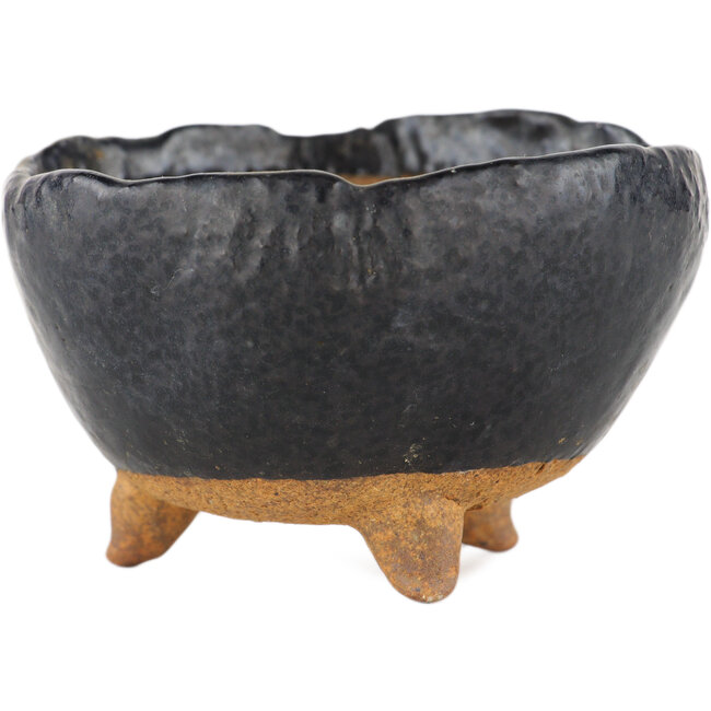 Pot à bonsaï rond noir - 90 x 90 x 55 mm