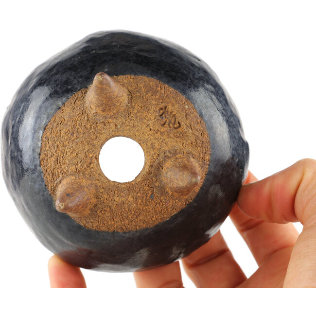 Ronde zwarte bonsai pot - 90 x 90 x 55 mm