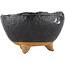 Round black bonsai pot - 90 x 90 x 55 mm