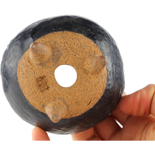 Pot à bonsaï rond noir - 90 x 90 x 55 mm