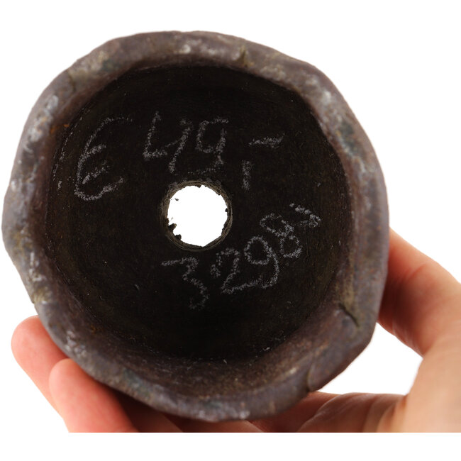 Ronde ongeglazuurde bonsaipot - 90 x 90 x 80 mm