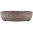 Pot à bonsaï rond non émaillé de Tokoname - 135 x 135 x 40 mm