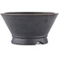 Round unglazed bonsai pot by Bigei - 120 x 120 x 63 mm