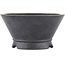 Round unglazed bonsai pot by Bigei - 120 x 120 x 63 mm