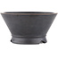 Round unglazed bonsai pot by Bigei - 120 x 120 x 63 mm