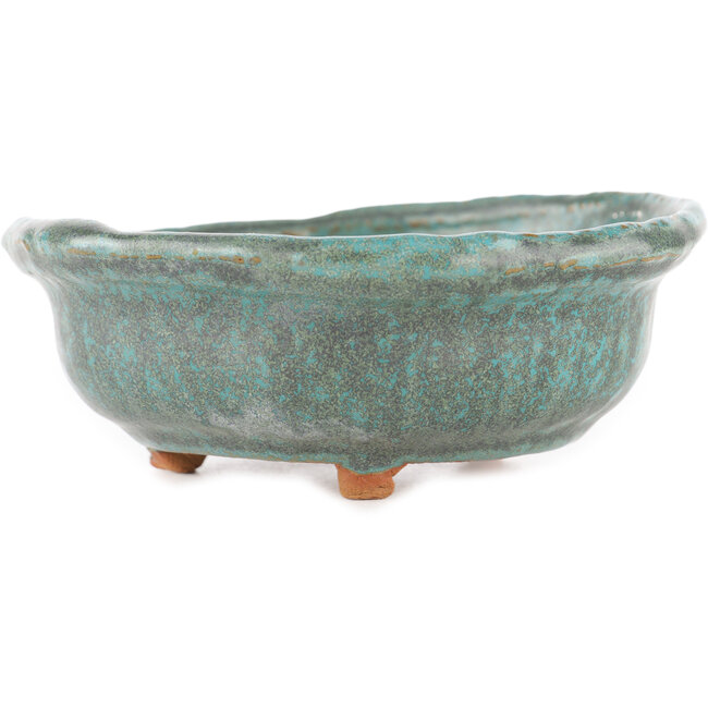 Maceta redonda azul para bonsái de Tokoname - 130 x 130 x 55 mm