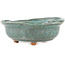 Round blue bonsai pot by Tokoname - 130 x 130 x 55 mm