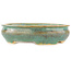 Oval blue and brown bonsai pot by Biko - 140 x 120 x 40 mm