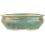 Oval blue and brown bonsai pot by Biko - 140 x 120 x 40 mm