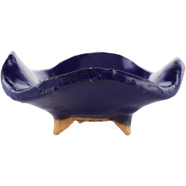 Pot à bonsaï carré bleu par Hattori - 75 x 70 x 30 mm