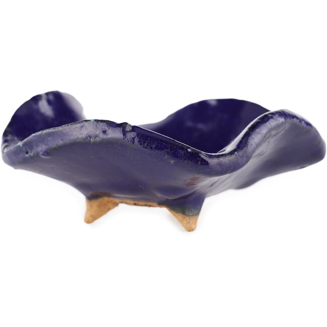 Vaso bonsai quadrato blu di Hattori - 75 x 70 x 30 mm