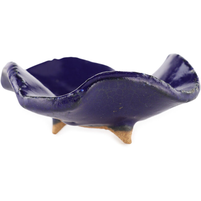 Vaso bonsai quadrato blu di Hattori - 75 x 70 x 30 mm