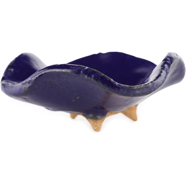 Pot à bonsaï carré bleu par Hattori - 75 x 70 x 30 mm