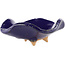 Vierkante blauwe bonsai pot van Hattori - 75 x 70 x 30 mm
