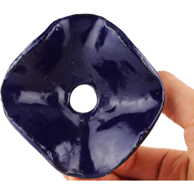 Pot à bonsaï carré bleu par Hattori - 75 x 70 x 30 mm