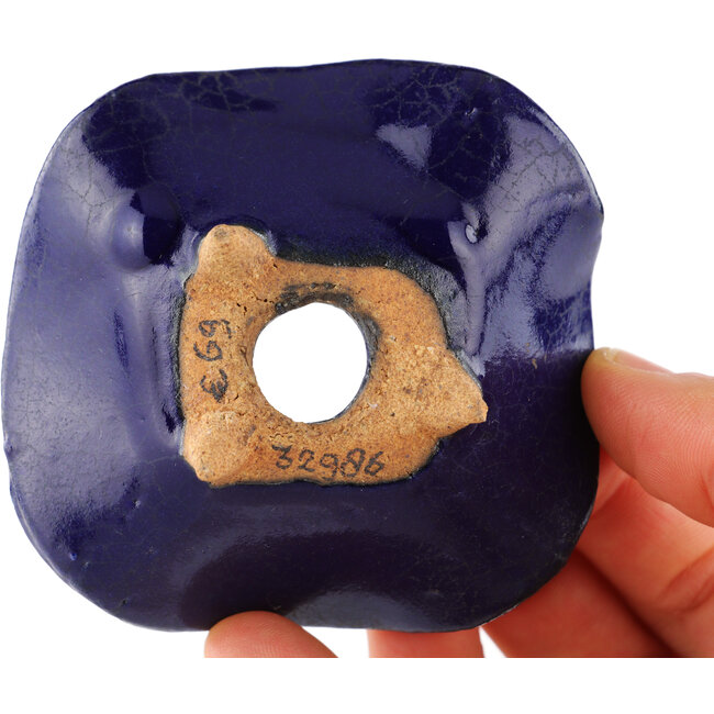 Pot à bonsaï carré bleu par Hattori - 75 x 70 x 30 mm