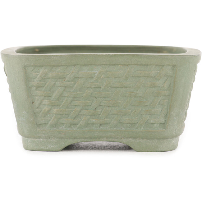 Rectangular unglazed bonsai pot - 100 x 80 x 50 mm