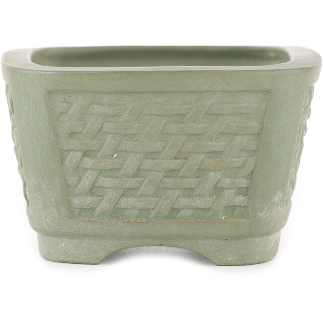 Maceta rectangular sin esmaltar para bonsái - 100 x 80 x 50 mm