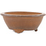 Round unglazed bonsai pot by Sanshu Fukuyo - 95 x 95 x 40 mm