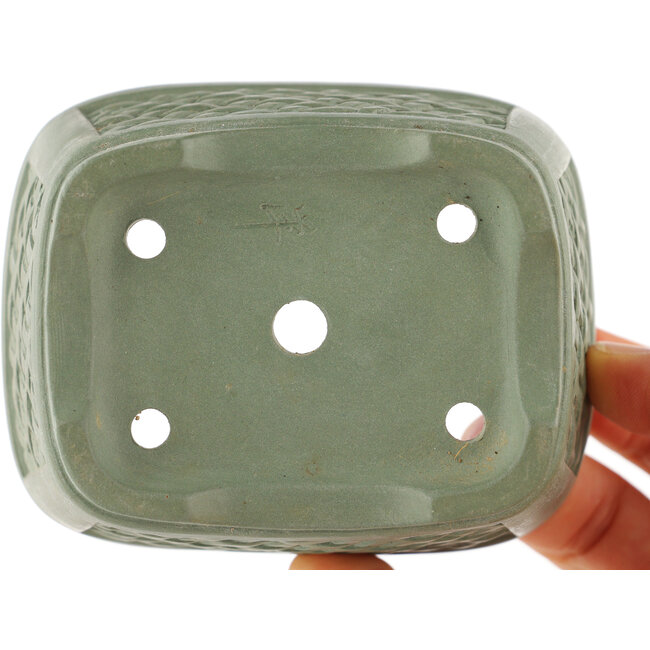 Pot à bonsaï rectangulaire non émaillé - 100 x 80 x 50 mm