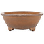 Round unglazed bonsai pot by Sanshu Fukuyo - 95 x 95 x 40 mm