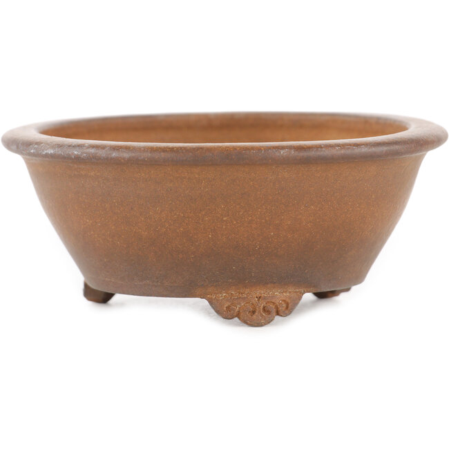 Maceta para bonsái redonda sin esmaltar de Sanshu Fukuyo - 95 x 95 x 40 mm