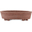 Oval unglazed bonsai pot - 100 x 82 x 30 mm