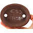 Pot à bonsaï ovale non émaillé - 100 x 82 x 30 mm