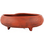 Round unglazed bonsai pot - 75 x 75 x 30 mm