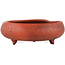 Round unglazed bonsai pot - 75 x 75 x 30 mm