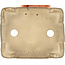 Maceta rectangular para bonsái con diseño craquelado blanco de Terahata Satomi Mazan - 185 x 150 x 70 mm
