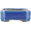 Rectangular blue bonsai pot by Terahata Satomi Mazan - 70 x 60 x 20 mm