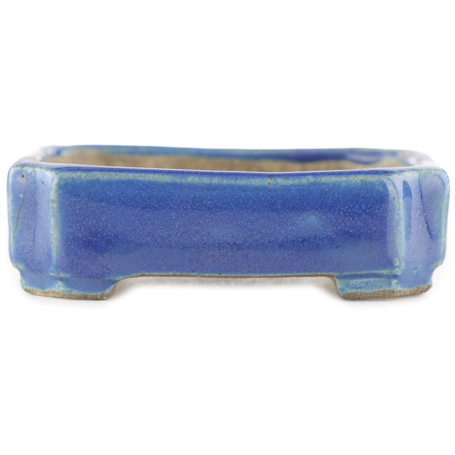 Vaso bonsai rettangolare blu di Terahata Satomi Mazan - 70 x 60 x 20 mm