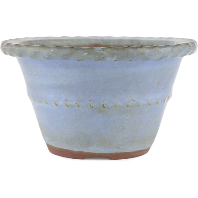 Maceta redonda azul para bonsái de Yamaaki - 150 x 150 x 90 mm