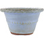 Round blue bonsai pot by Yamaaki - 150 x 150 x 90 mm