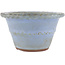 Round blue bonsai pot by Yamaaki - 150 x 150 x 90 mm