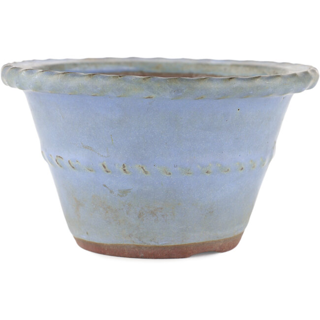 Pot à bonsaï rond bleu de Yamaaki - 150 x 150 x 90 mm