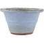 Round blue bonsai pot by Yamaaki - 150 x 150 x 90 mm