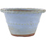 Round blue bonsai pot by Yamaaki - 150 x 150 x 90 mm