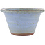 Round blue bonsai pot by Yamaaki - 150 x 150 x 90 mm