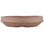 Round unglazed bonsai pot by Yamaaki Koshosen (first generation) - 180 x 180 x 40 mm