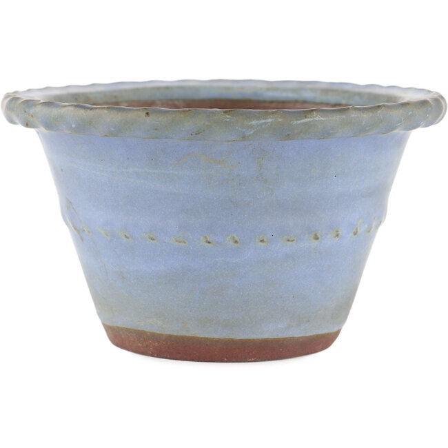 Pot à bonsaï rond bleu de Yamaaki - 150 x 150 x 90 mm