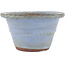 Round blue bonsai pot by Yamaaki - 150 x 150 x 90 mm