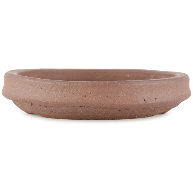 Vaso bonsai rotondo non smaltato di Yamaaki Koshosen (prima generazione) - 180 x 180 x 40 mm