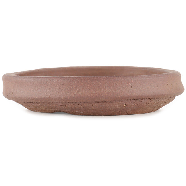 Vaso bonsai rotondo non smaltato di Yamaaki Koshosen (prima generazione) - 180 x 180 x 40 mm